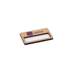 Bamboo Name Badge with Insert (Pk 10)